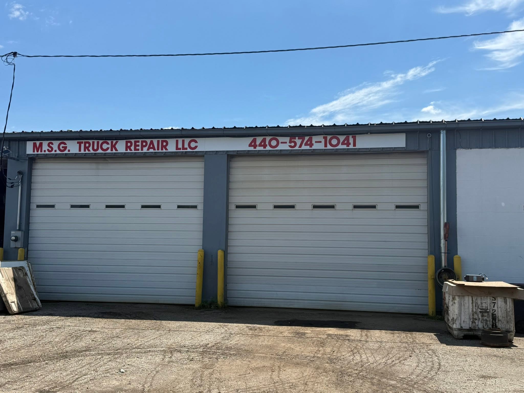 MSG Truck Repair LLC shop entrance in Cleveland, Ohio
